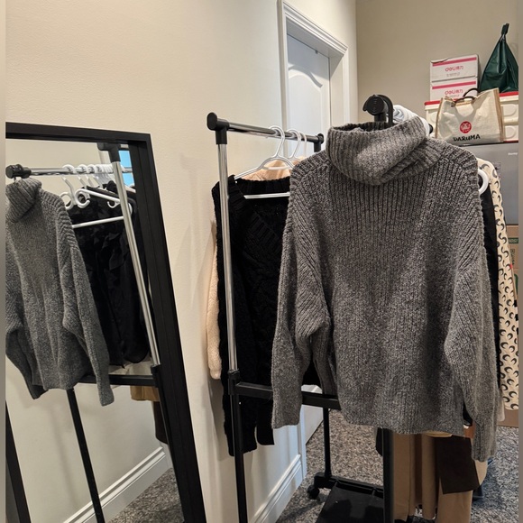 Zara Charcoal Cowl Neck Sweater - Picture 2 of 3